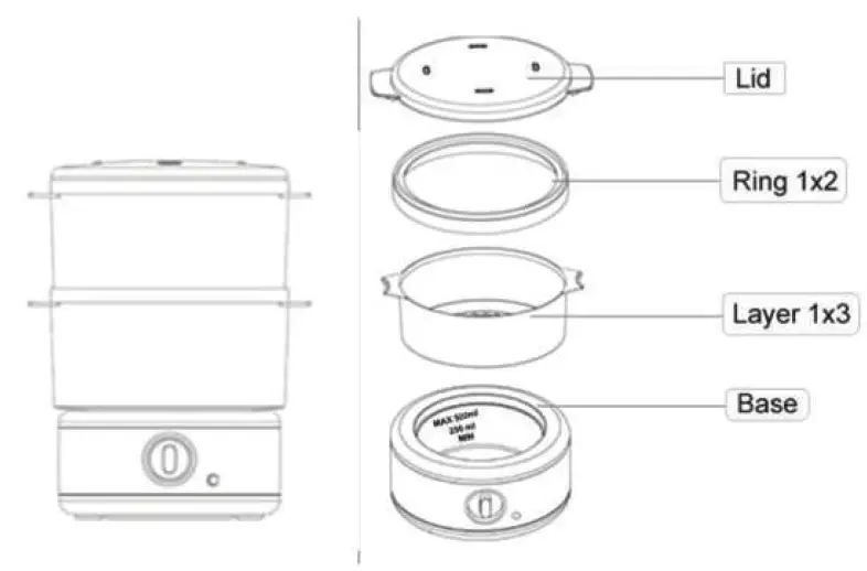 OVENTE-FS62-Series-2-Tier-Electric-Food-Steamer-fig- (6)