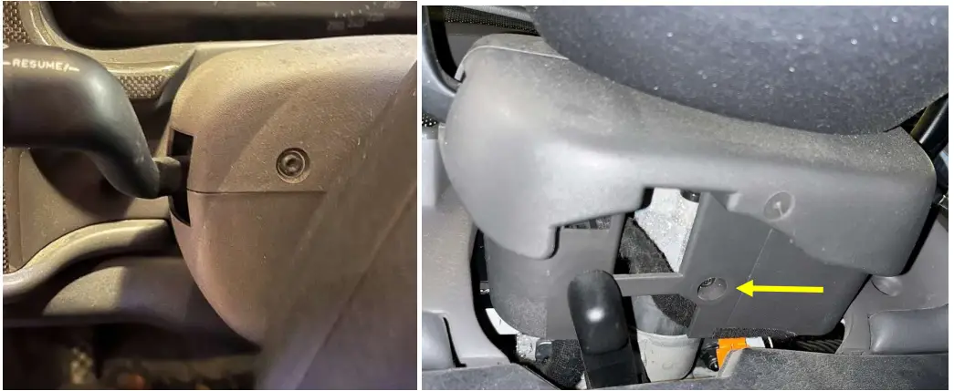 Remove steering column cover