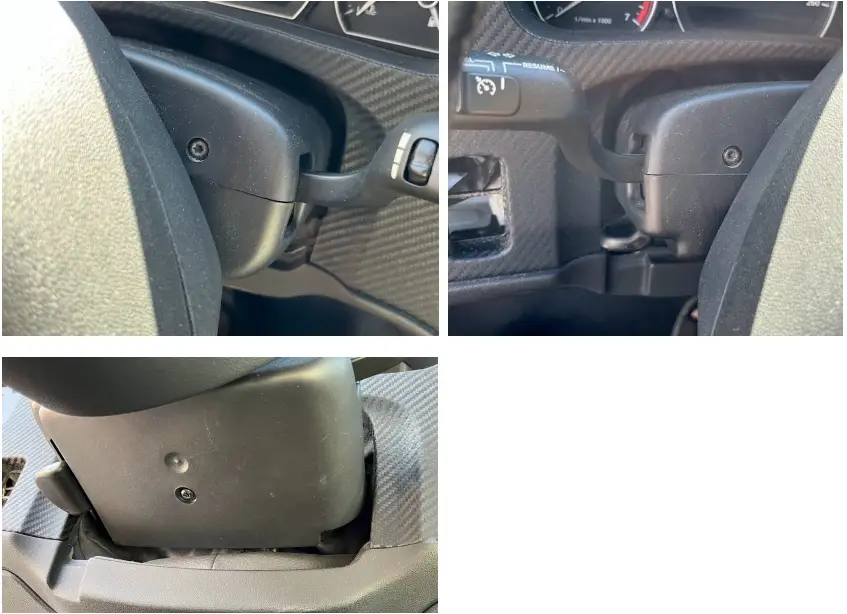 Remove steering column cover