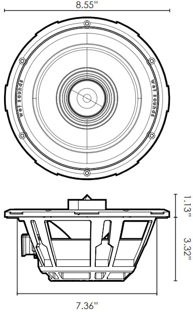 wet sounds Zero Series High-Output Coaxial Speakers - ZERO 8