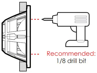 wet sounds Zero Series High-Output Coaxial Speakers - drill the screw