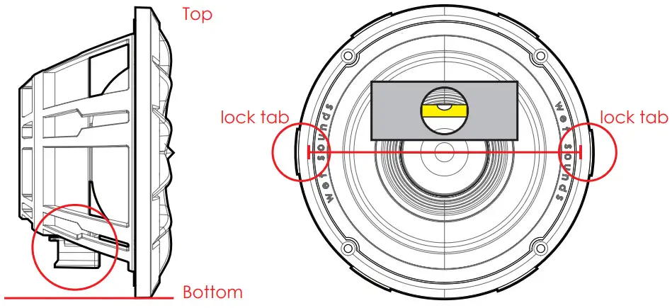wet sounds Zero Series High-Output Coaxial Speakers - horizontal alignment