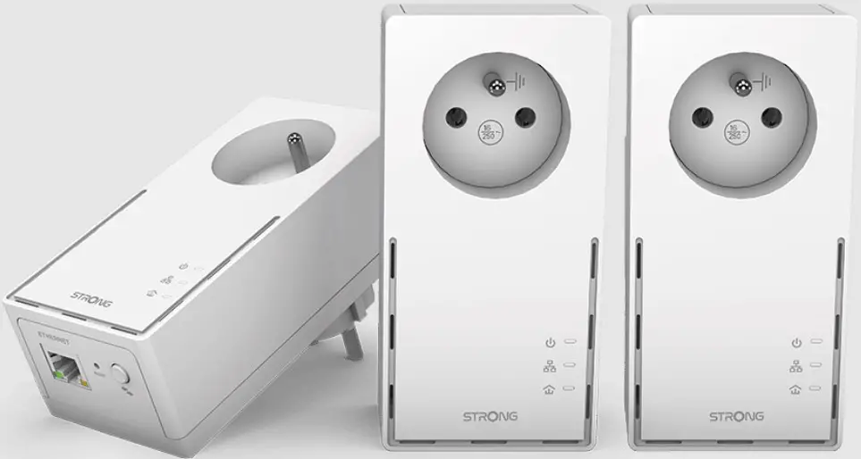 STRONG CPL 1000 PACK DE 3 POWERLINE 1000 Filtered Socket and Ethernet