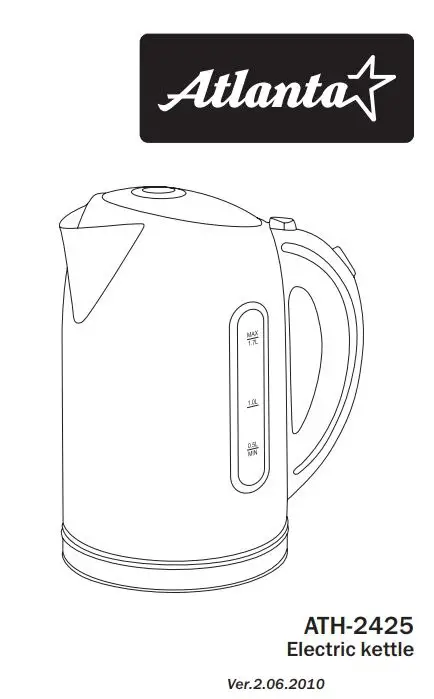 Atlanta ATH-2425 Electric Kettle Instruction Manual