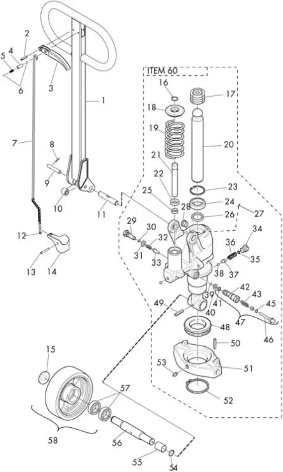 LIFT-RITE LCR55 - COMPLETE HYDRAULIC ASSEMBLY