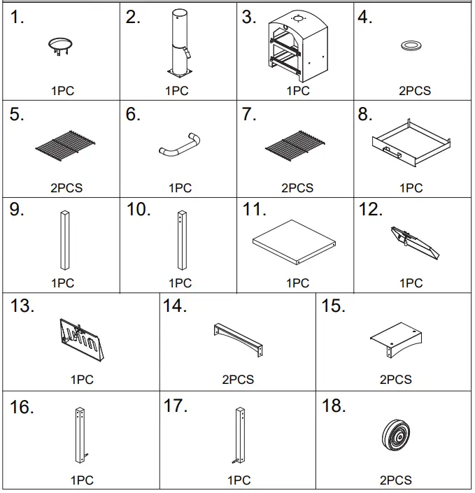 WPPO WKU 2B Garden Oven - Parts