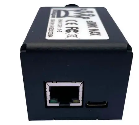 DMXking eDMX1 MAX Ethernet ArtNet sACN DMX Adapter - REAR VIEW