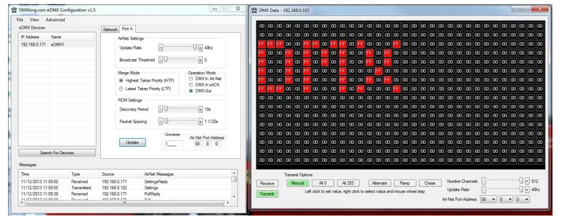 DMXking eDMX1 MAX Ethernet ArtNet sACN DMX Adapter - adjusted