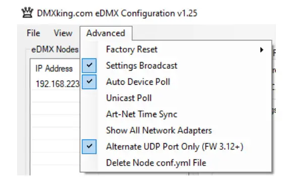 DMXking eDMX1 MAX Ethernet ArtNet sACN DMX Adapter - change
