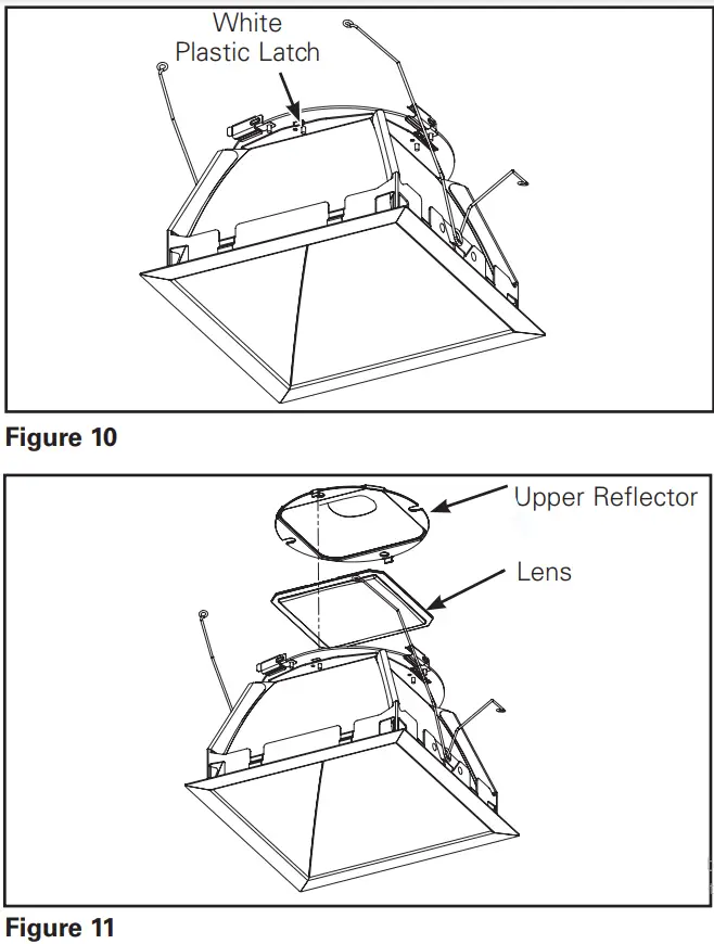 COOPER Lighting LDSQ4B LED Housing LED Reflector Downlight Reflector - Figure 10
