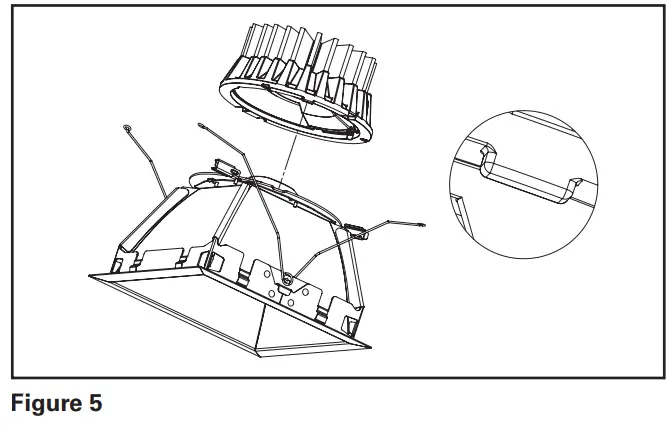 COOPER Lighting LDSQ4B LED Housing LED Reflector Downlight Reflector - Figure 5
