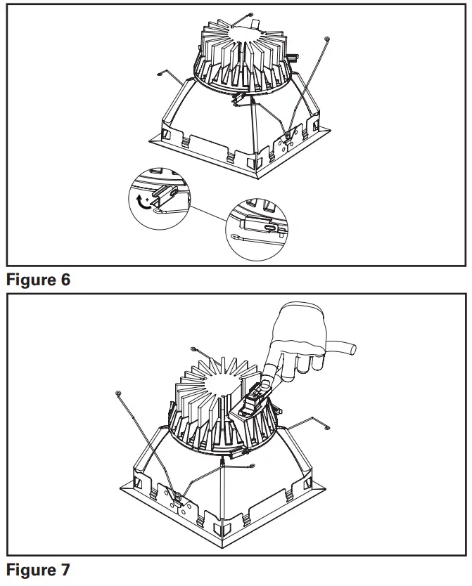 COOPER Lighting LDSQ4B LED Housing LED Reflector Downlight Reflector - Figure 6