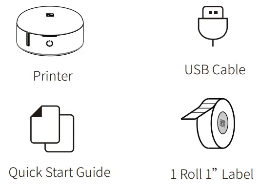 iDPRT Una 11 Portable Label Maker - Packing List