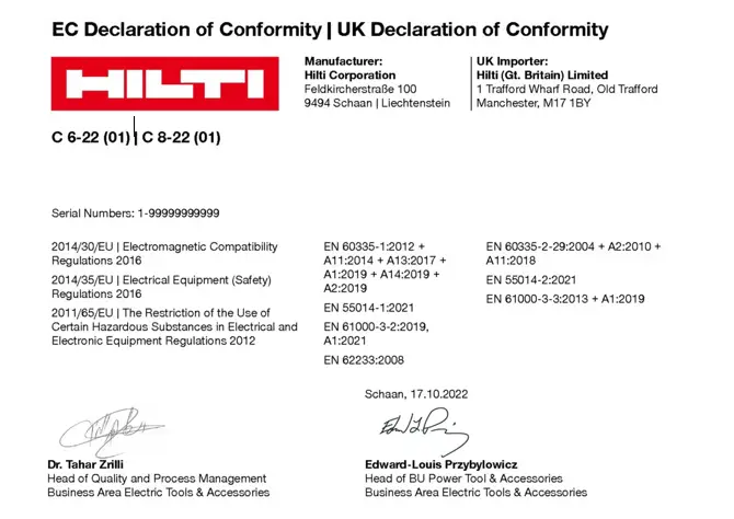 HILTI C 6 22 Nuron Fast Charger