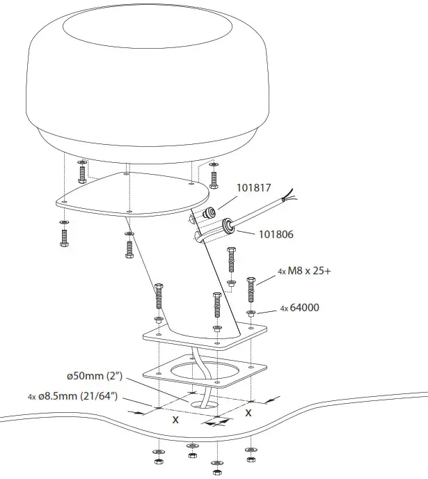 Scanstrut SPT 1001 Aluminium Stainless Steel Power Tower