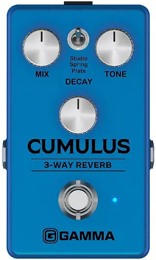 Gamma Cumulus 3-Way Reverb Effects Pedal