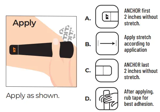 KT TAPE Pro Extreme 150 Strip 10 Inch Precut - Pee1