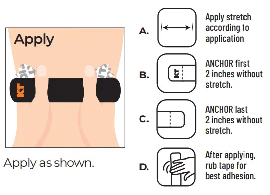 KT TAPE Pro Extreme 150 Strip 10 Inch Precut - Pee2