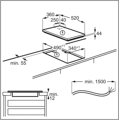 AEG IKE42640KB Induction Maxi Sense Hob a2