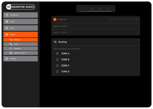 Monitor Audio IA60 4 Installation Amplifiers 2G - Output Tab