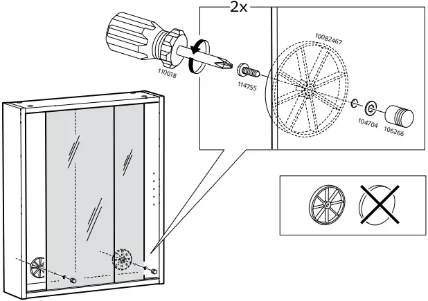 IKEA NYSJON Mirror Cabinet B16