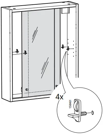 IKEA NYSJON Mirror Cabinet B17