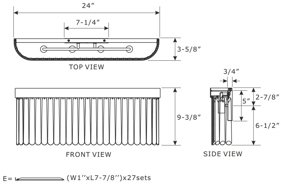 CRYSTORAMA EMO 5403 BF Emory Four Light Bath - Top VIEW