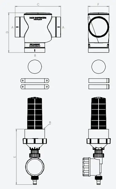 Rain Harvesting WDDP21 First Flush Max - Pipe Fittings