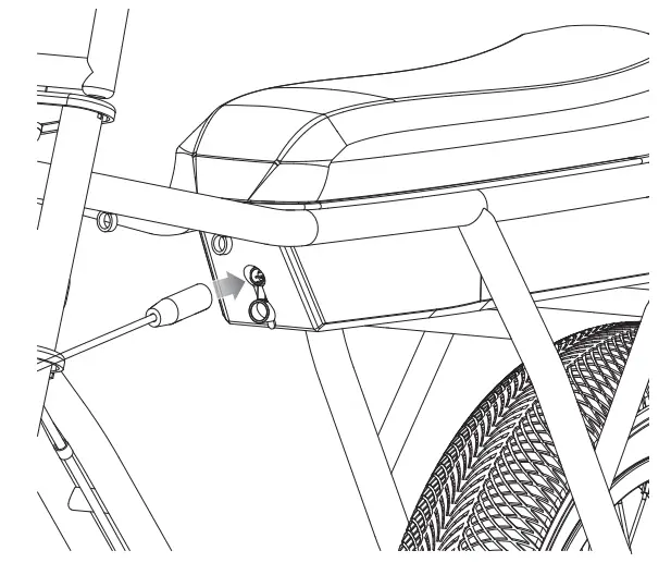 Razor rambler 20 Adult Electric Bike - power button