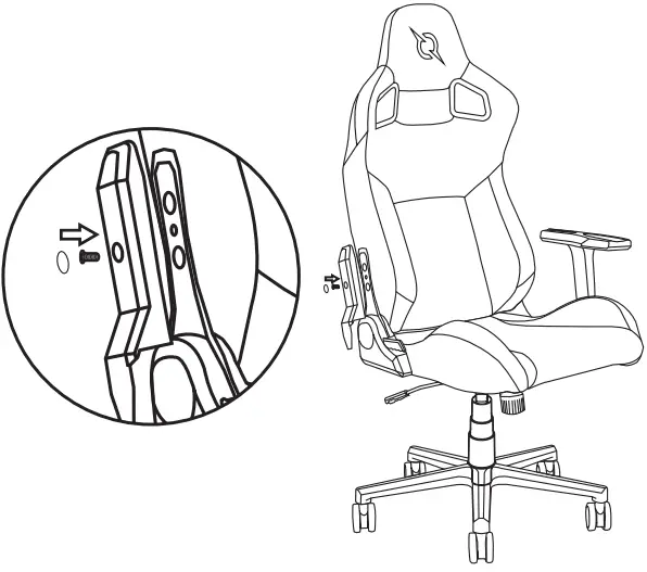 AQIRYS Fenrir Scaun Gaming Chair - covers screws