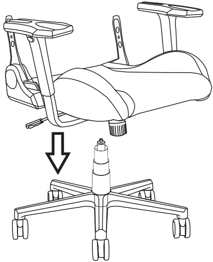 AQIRYS Fenrir Scaun Gaming Chair - pressing down