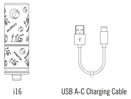 OLIGHT i16 USB C Rechargeable LED Keychain Flashlight - fig