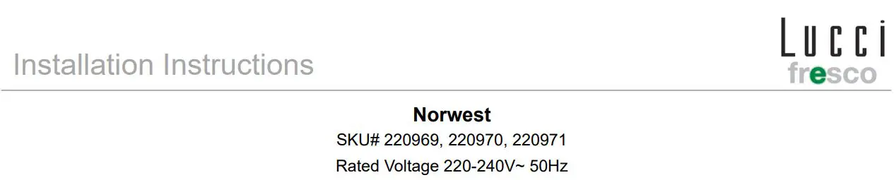 Lucci 220969 Norwest Wall Bracket in Aged Nickel Instruction Manual