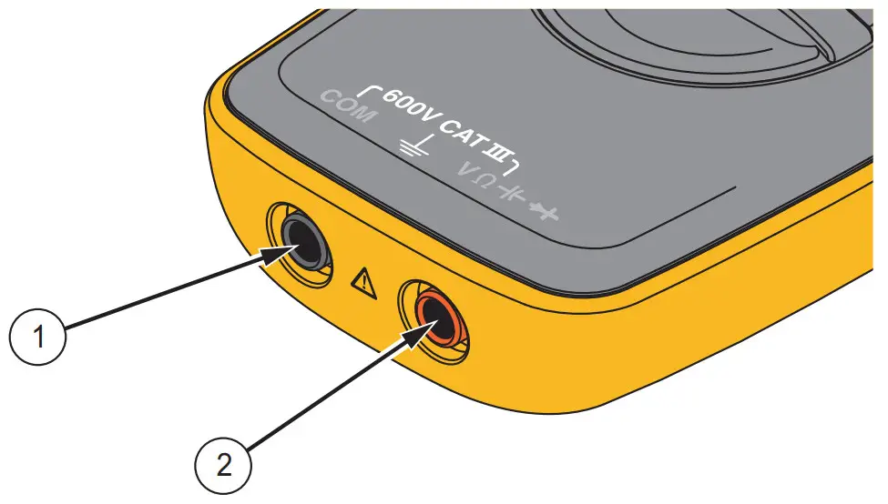 FLUKE 101 Basic Digital Multimeter - Terminals Overview