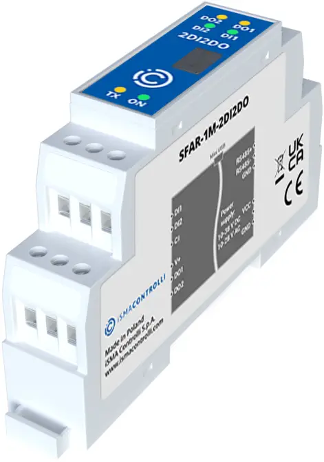 iSMACONTROLLI SfAR 1M 2DI2DO Expansion Module 2 Digital Inputs 2 Digital Outputs