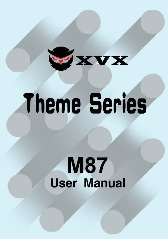 XVX M87 Coral Sea Themed Mechanical Keyboard User Manual