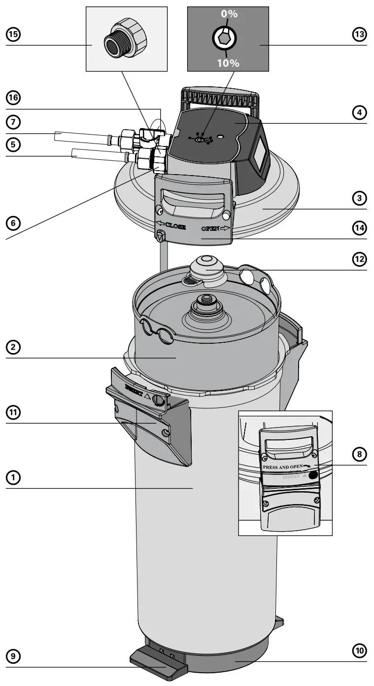 BRITA PURITY 1200 Clean Extra Complete Demineralization Water Softener - FIGURE 1