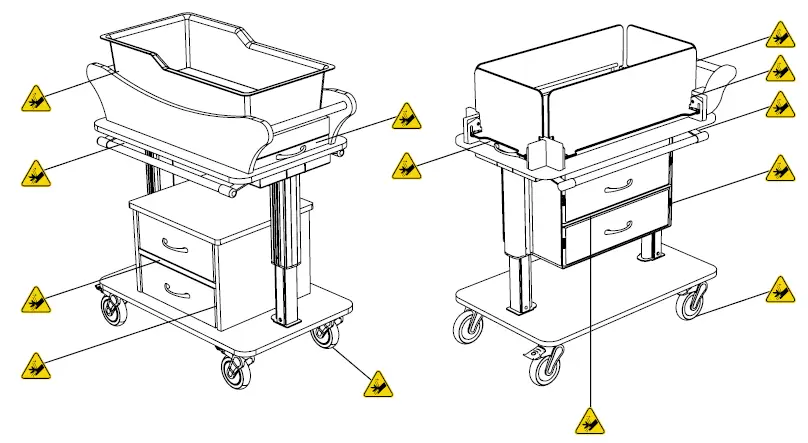 Amico-Jordan-and-Lily-Series-Height-Adjustable-Bassinets-FIG 1