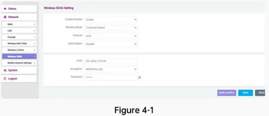 GlocalMe HomeFlex 4G LTE WiFi Router Mobile Hotspot Device - Wireless setting