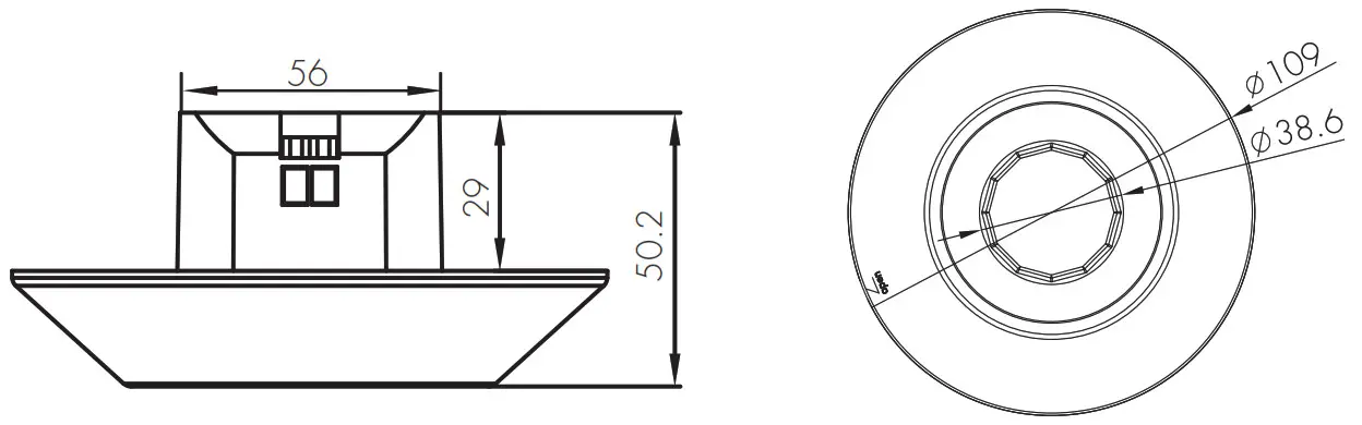 HYTRONIK HMW15 Surface Mount High Bay HF Motion Sensor - fig