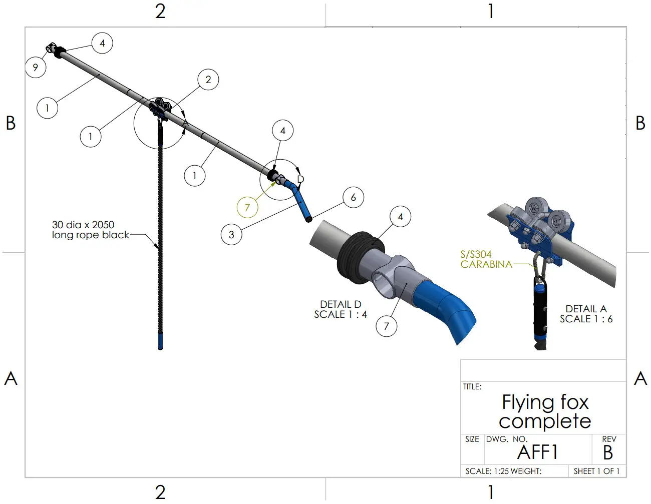 Growplay Monkey Bars FF1 Flying Fox - FIGURE 1