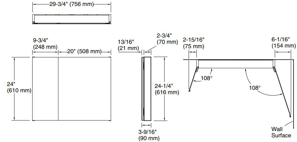 KOHLER-K-81146-Maxstow-Medicine-Cabinet-Datasheet-fig-1