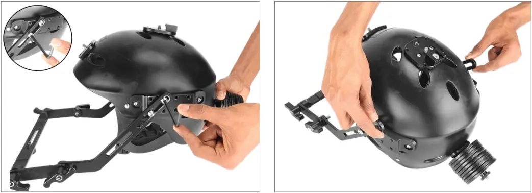 PROAIM P-CSHR-01 Surfer Helmet Rig Setup 11