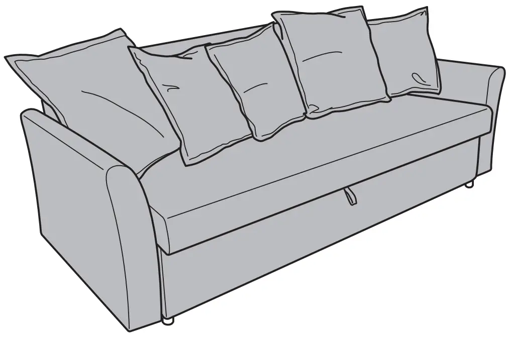 IKEA AA-1180780-8 HOLMSUND Three Seat Sofa Bed