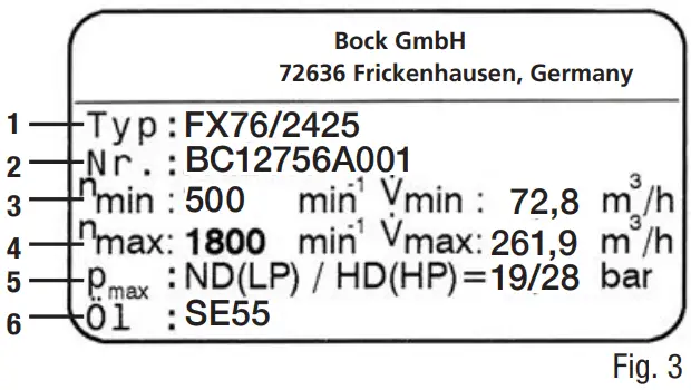 Danfoss BOCK F76 Open Type Compressor - description 1
