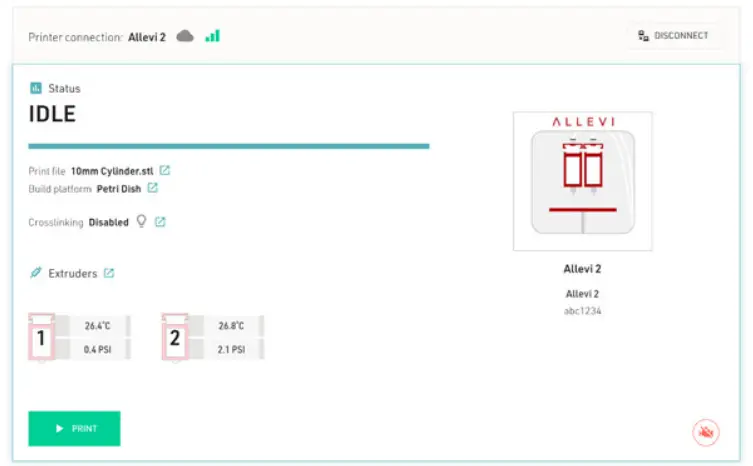 Allevi 2 3D Bioprinter With Dual Extrusion - PRINTER7