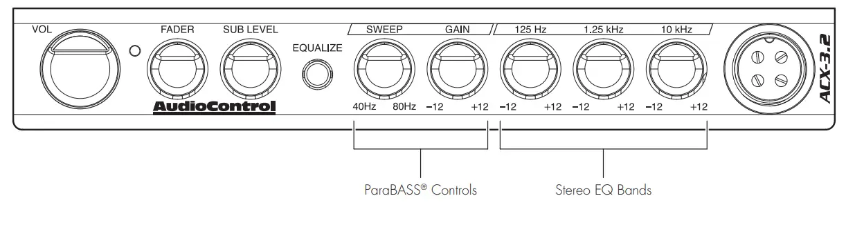 AudioControl ACX 3 2 All Weather Equalizer with Paging Mic - Stereo EQ Bands