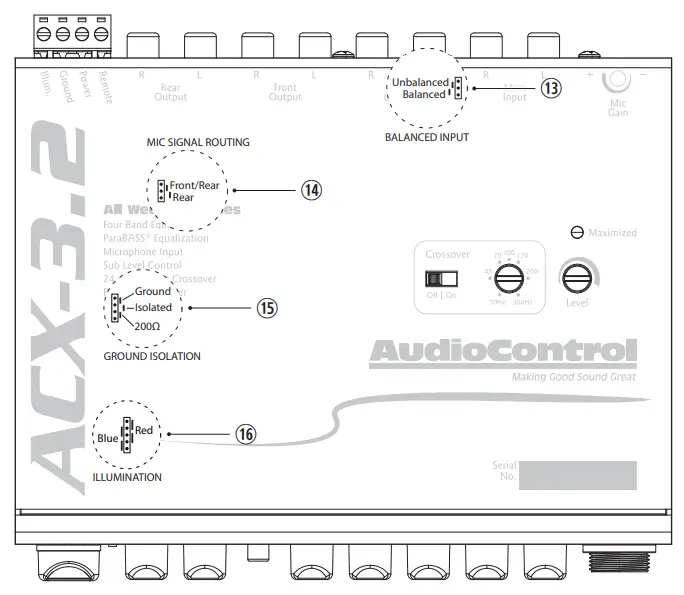 AudioControl ACX 3 2 All Weather Equalizer with Paging Mic - Volume Control2