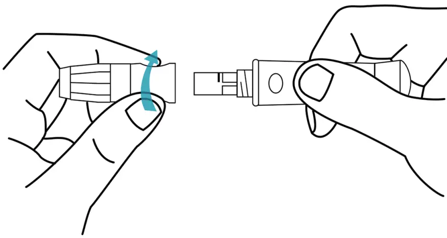Install a lancet into the lancing device
