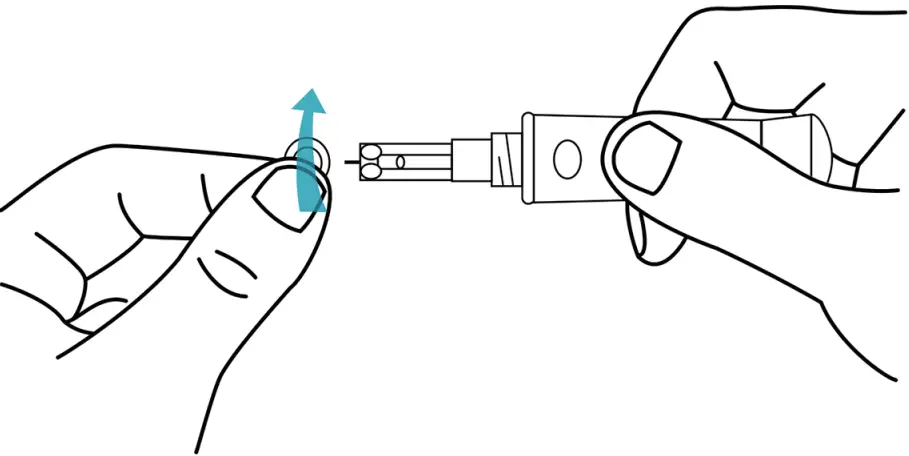Install a lancet into the lancing device